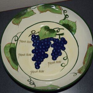 Style Eyes By Baum Bros Grape Bunch Wine Pinot Noir Serving 10.5" Bowl Dish L23